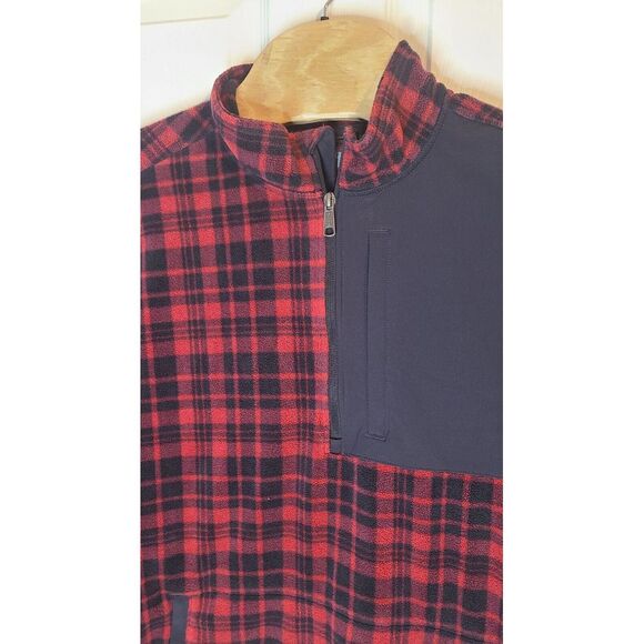 Duluth Trading Company Shirt jacket Womens‎ Size XL Red with Black Pocket front - Picture 1 of 5